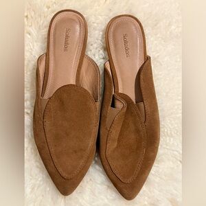 Soludos Tan Suede Mules